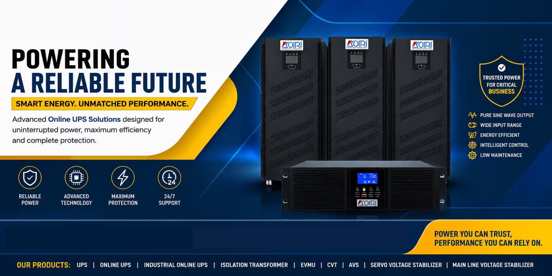Online UPS for Data Centers and Hospitals