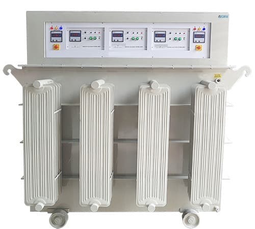 Koiri 30 KVA 3 Phase (250-460V) Copper Wound Rolling Contact Linear Type Servo Voltage Stabilizer